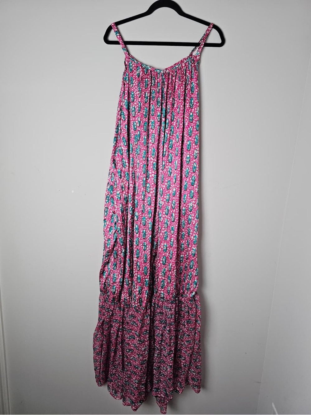 Pink Printed Maxi dress- Unbranded